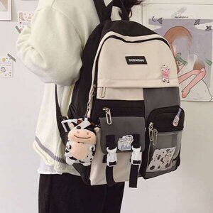 Colorblock Large Capacity Backpack